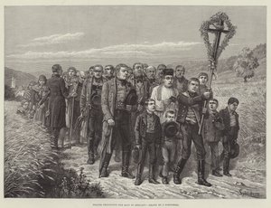 Prayer Procession for Rain in Germany by Johann Nepomuk Schonberg